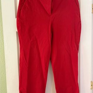 J. Crew Red Straight-Leg Women's Pants